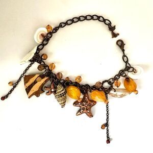 Lollipops seashell charm bracelet